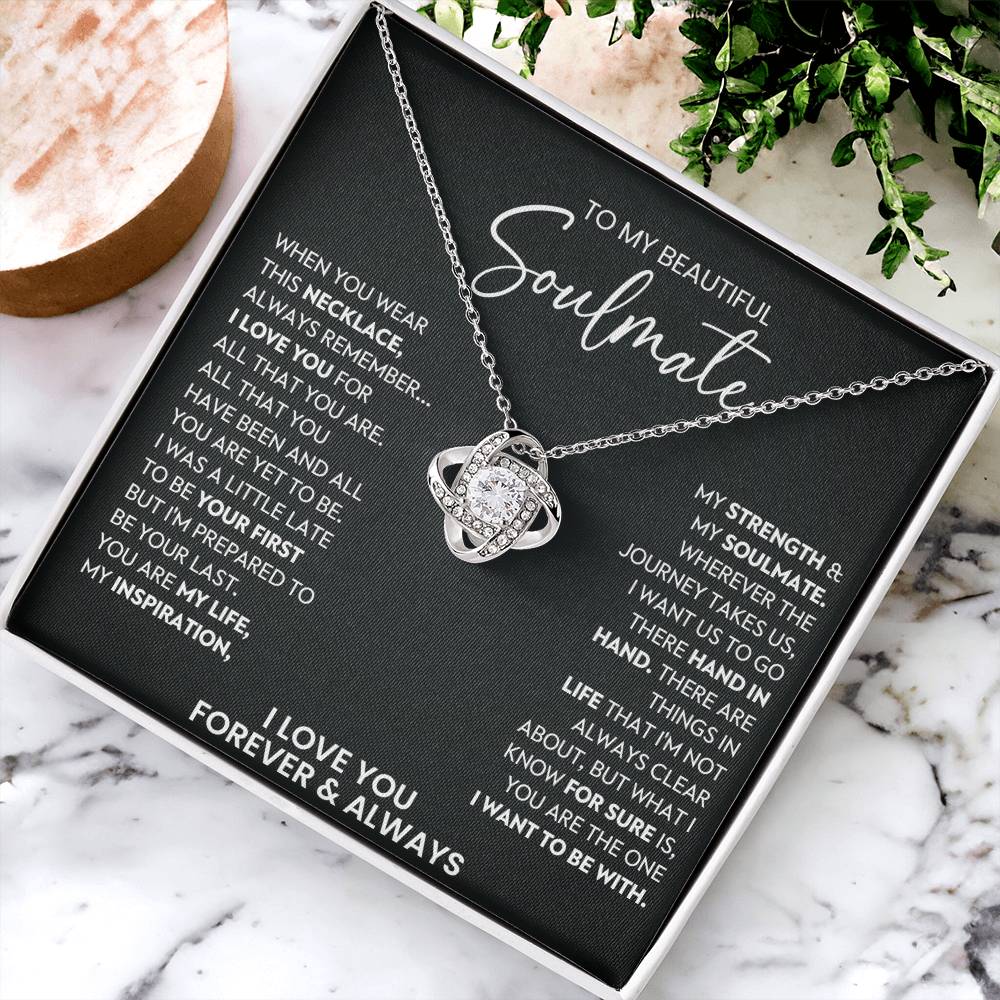 To My Beautiful Soulmate Love Knot Necklace – All That You Are — product image 4