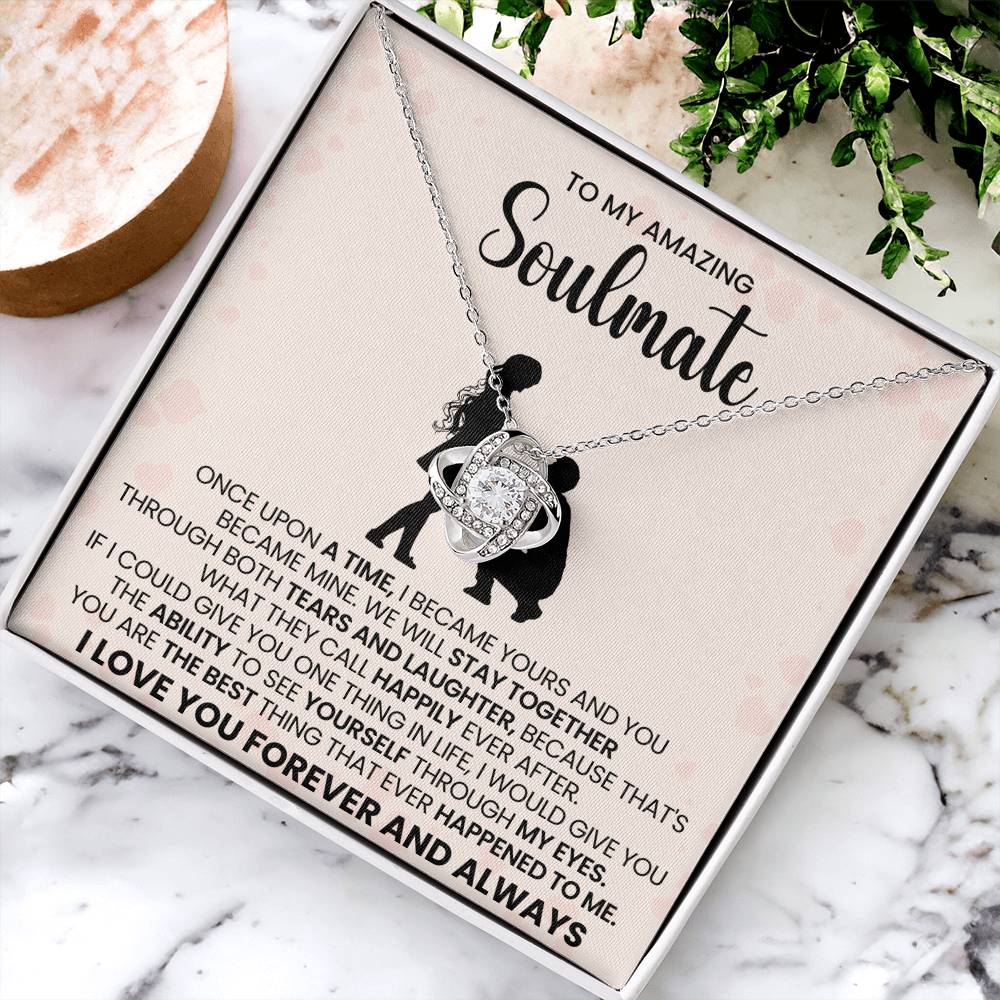To My Amazing Soulmate Love Knot Necklace – Happily Ever After Love — product image 4