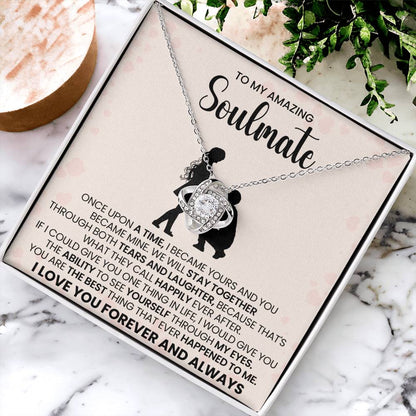 To My Amazing Soulmate Love Knot Necklace – Happily Ever After Love — product thumbnail 4