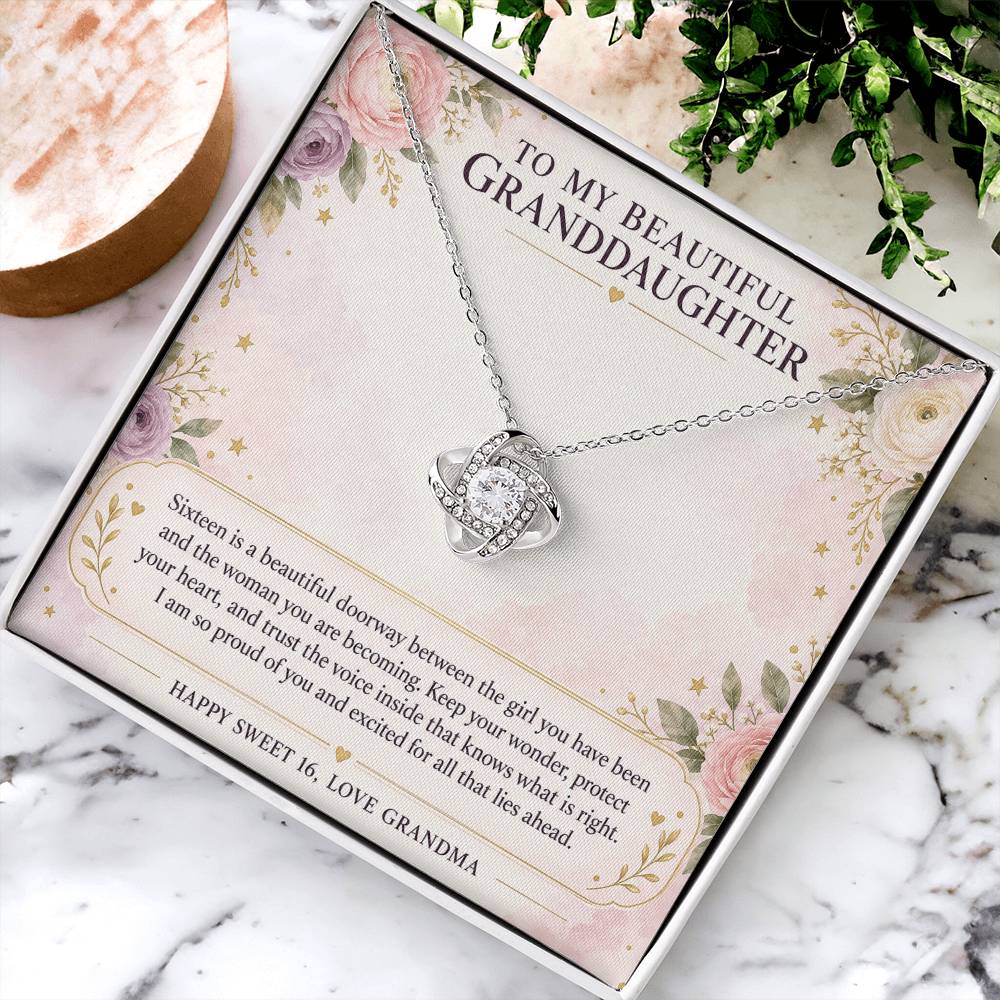 Love Knot Necklace for Granddaughter from Grandma – Sweet 16 Keepsake — product image 4