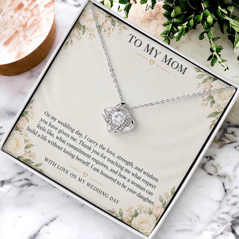 Love Knot Necklace for Mom from Daughter – On My — product image 4