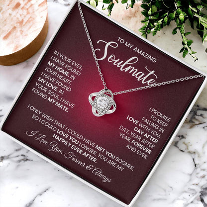 To My Amazing Soulmate Love Knot Necklace – My Happily Ever After — product thumbnail 4