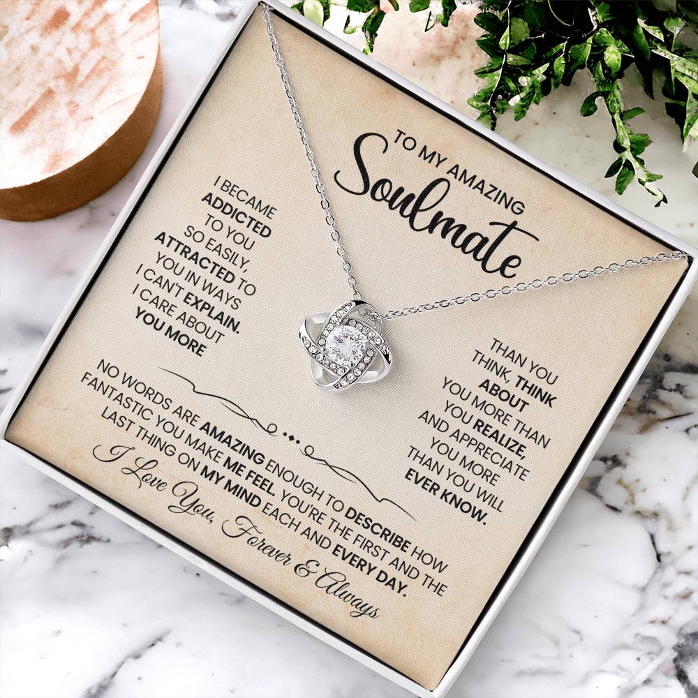To My Amazing Soulmate Love Knot Necklace – More Than You Know — product image 4