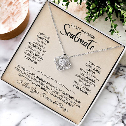 To My Amazing Soulmate Love Knot Necklace – More Than You Know — product thumbnail 4