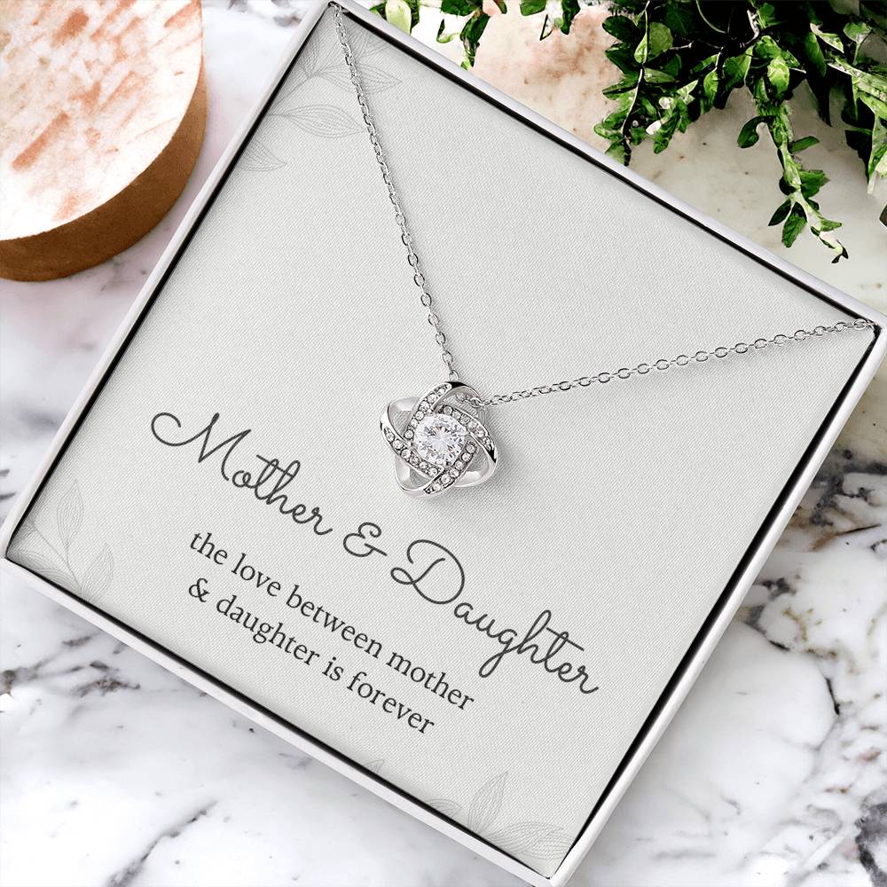 Mother & Daughter Love Knot Necklace – Forever Bond Gift