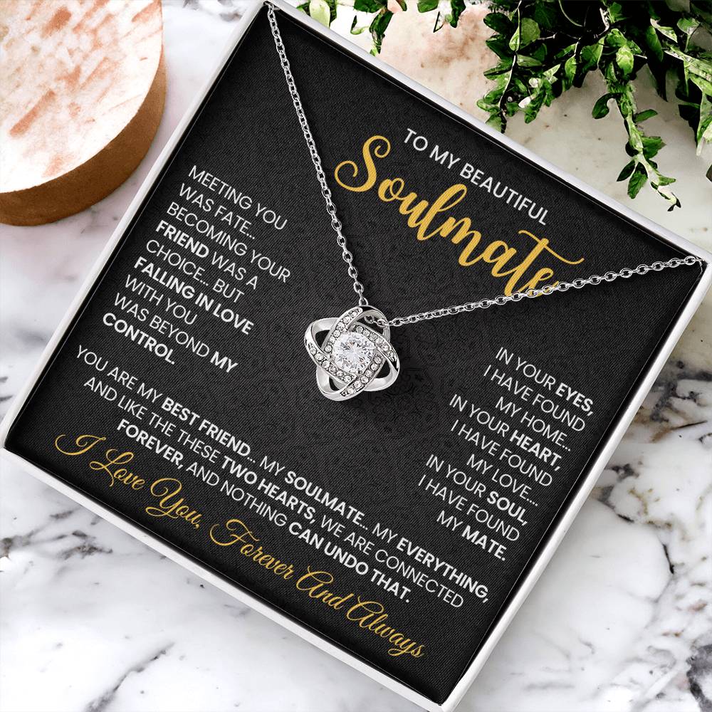 To My Beautiful Soulmate Love Knot Necklace – Connected Forever — product image 4