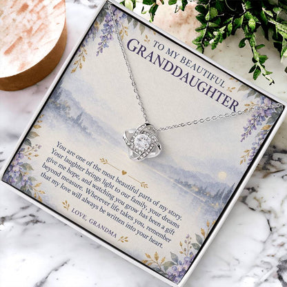 Love Knot Necklace for Granddaughter – A Beautiful Part of My Story — product thumbnail 4