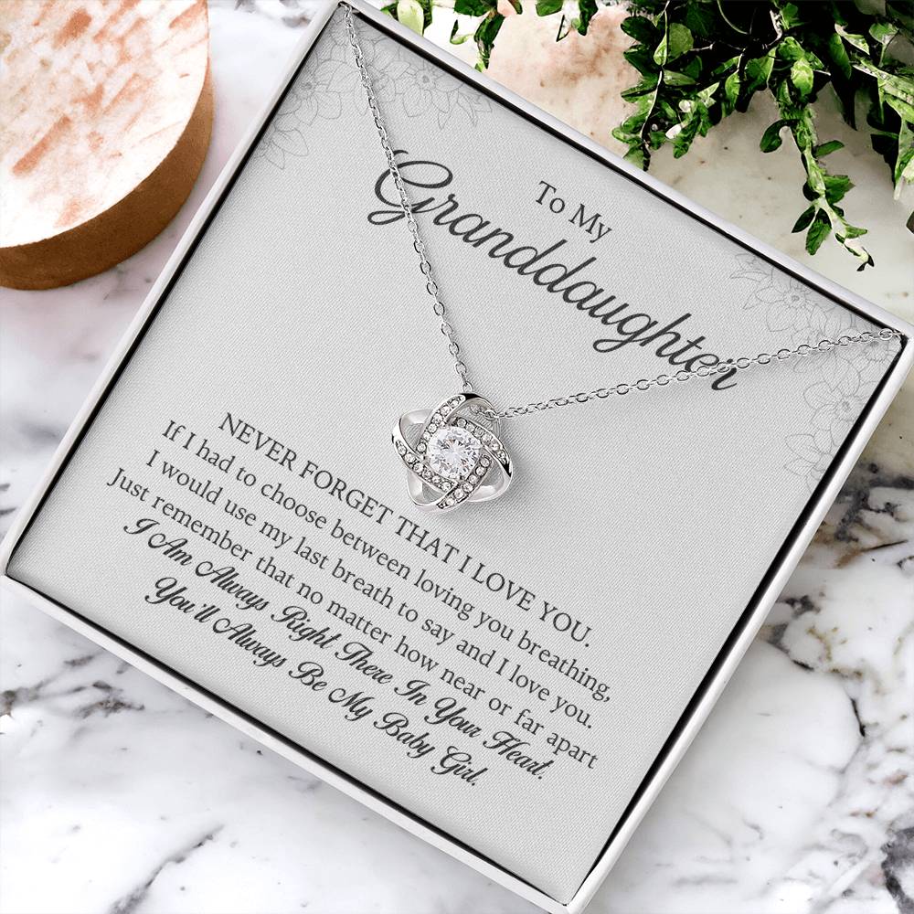 To My Granddaughter Love Knot Necklace – Never Forget My Love — product image 22