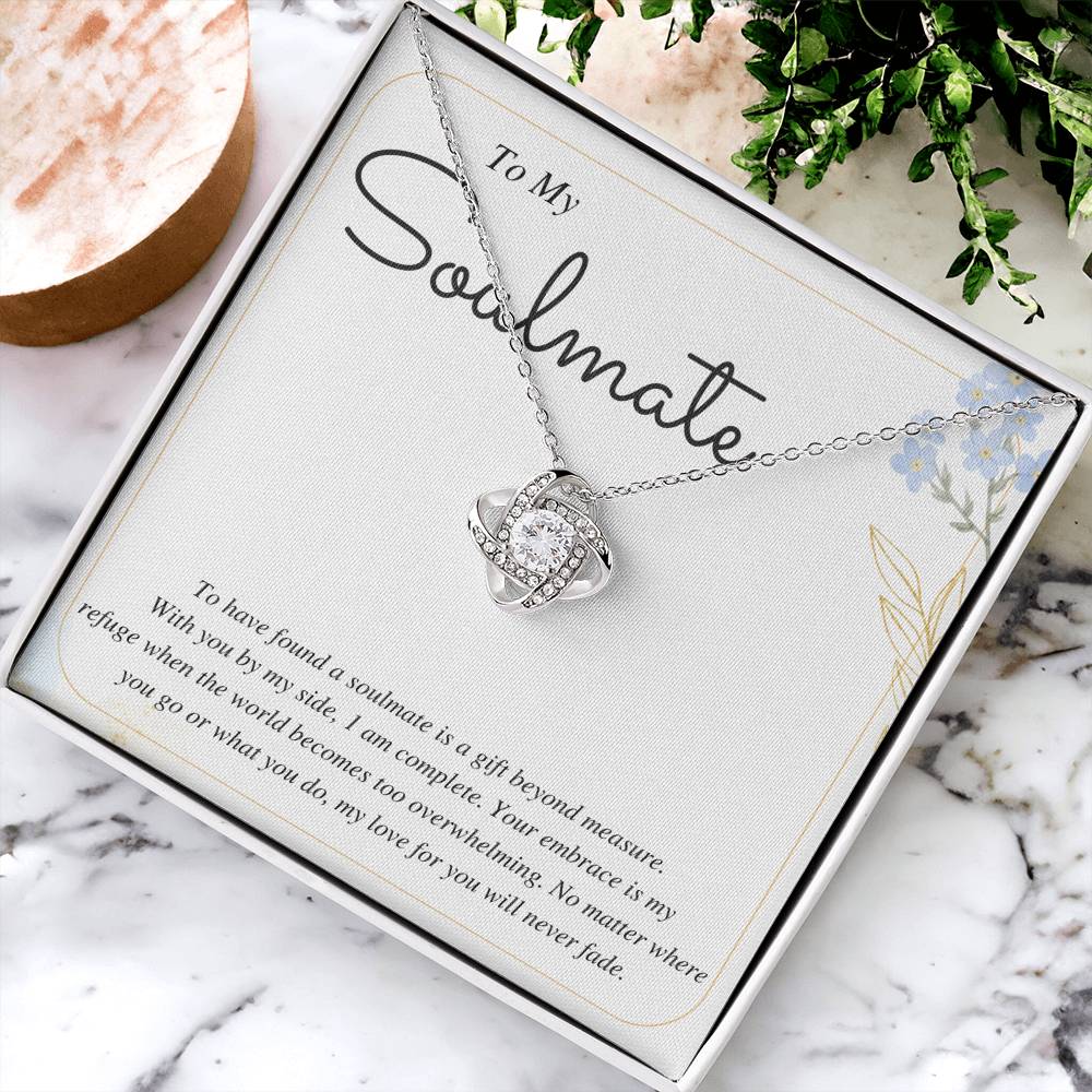 To My Soulmate Love Knot Necklace – Gift Beyond Measure
