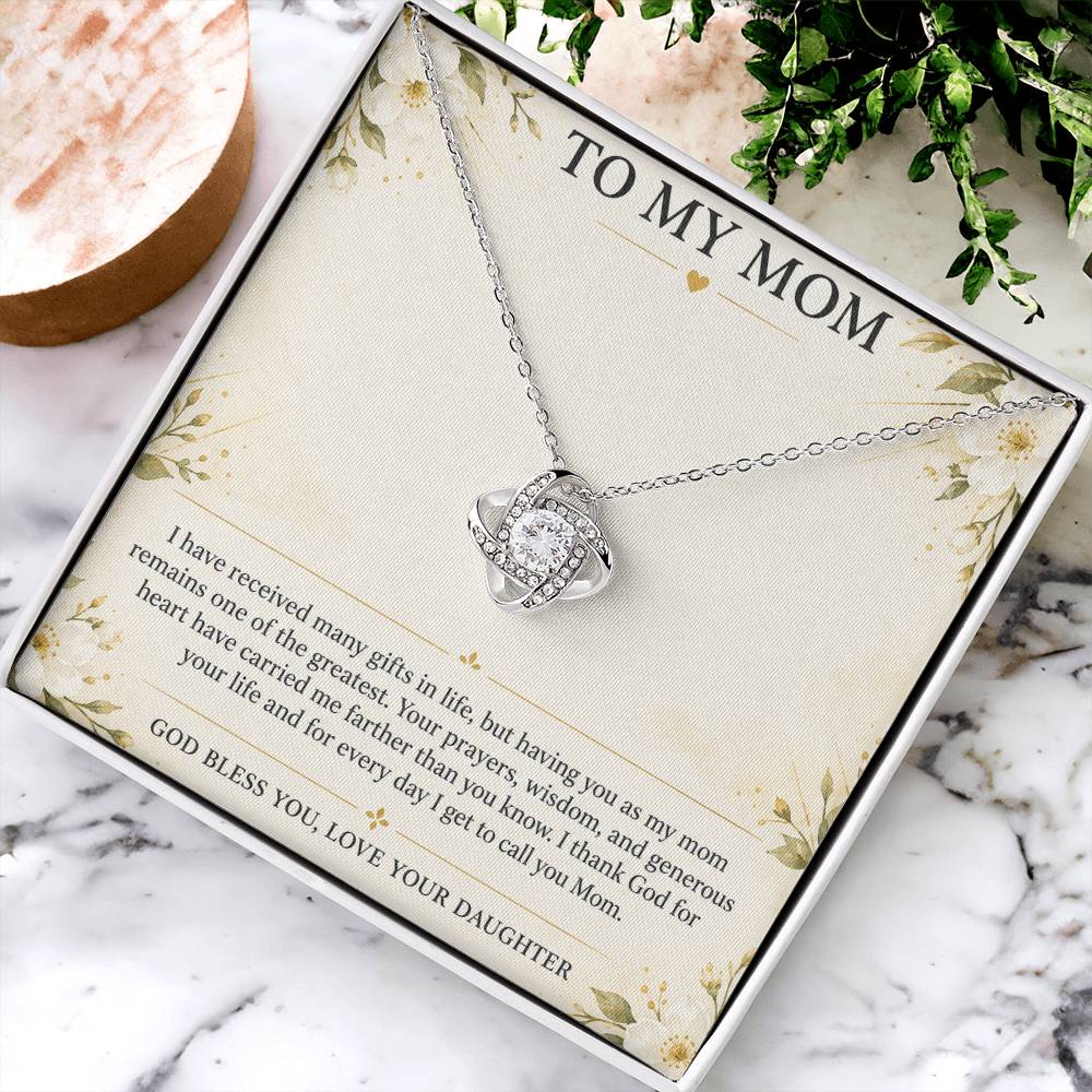 Love Knot Necklace for Mom from Daughter – You Are My Blessing — product image 4