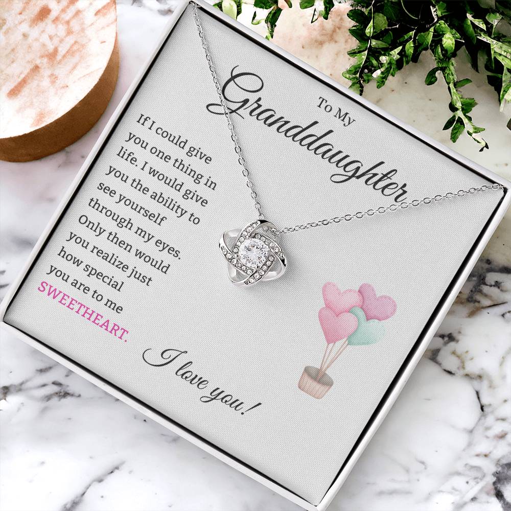 To My Granddaughter Love Knot Necklace – If I Could Give You — product image 20