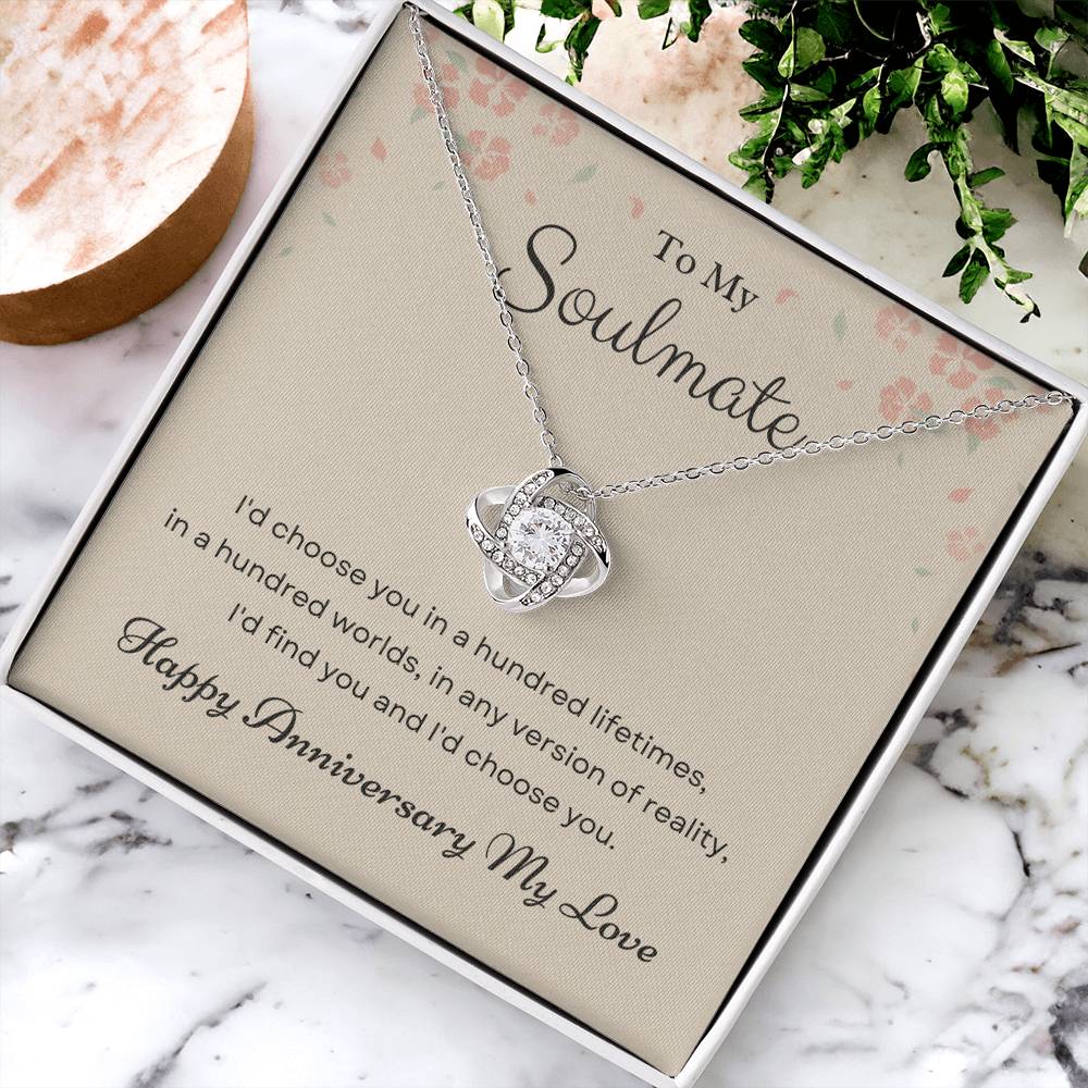 Anniversary Love Knot Necklace for Soulmate – Choose You Always