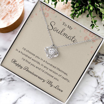 Anniversary Love Knot Necklace for Soulmate – Choose You Always