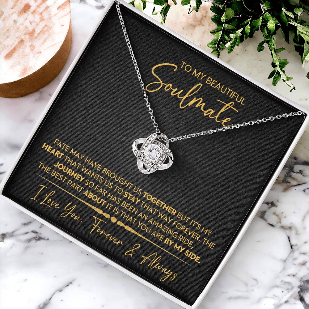 To My Beautiful Soulmate Love Knot Necklace – Forever and Always — product image 22