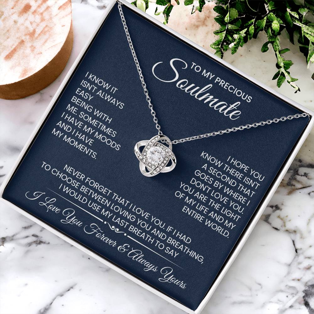 To My Precious Soulmate Love Knot Necklace – Never Forget My Love — product image 4