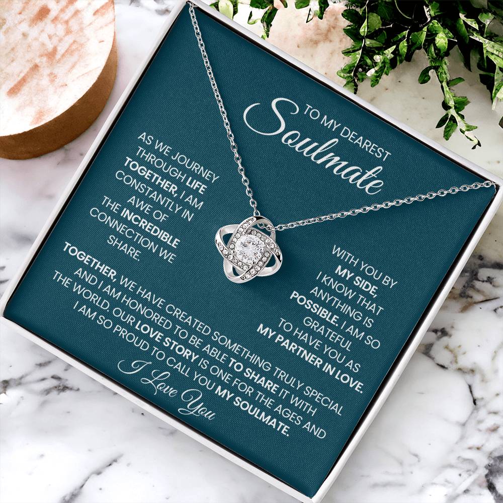 To My Dearest Soulmate Love Knot Necklace – Incredible Connection — product image 4
