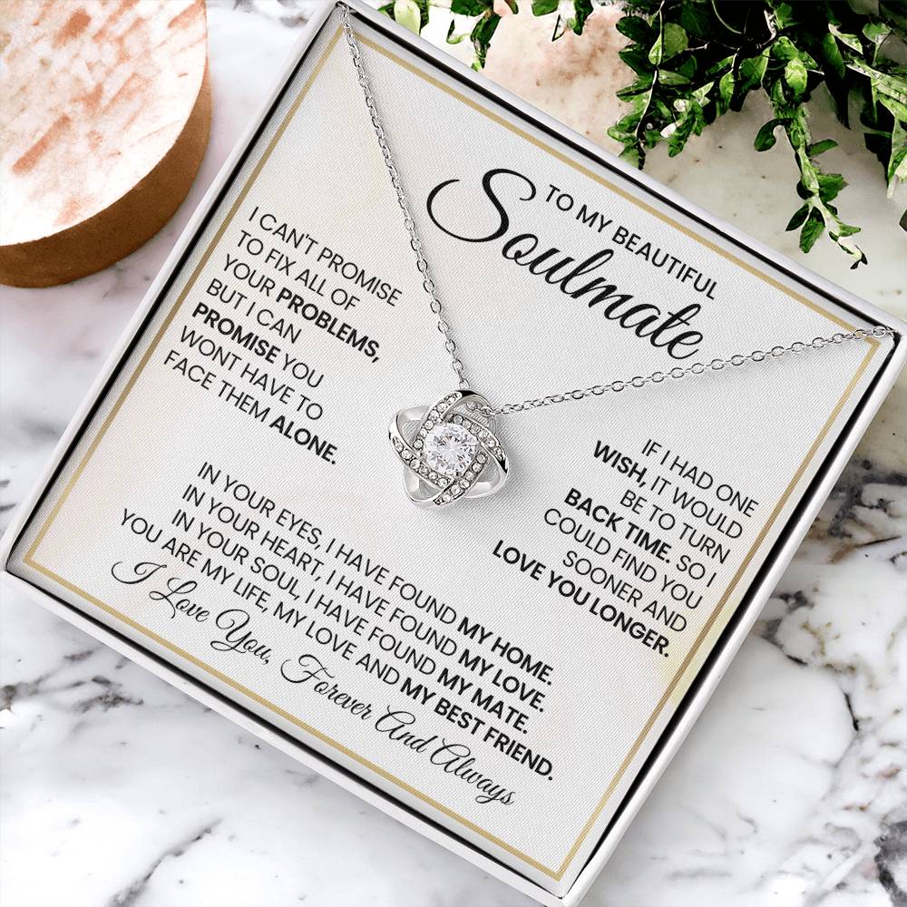 To My Beautiful Soulmate Love Knot Necklace – My Home and Love — product image 4