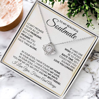 To My Beautiful Soulmate Love Knot Necklace – My Home and Love — product thumbnail 4