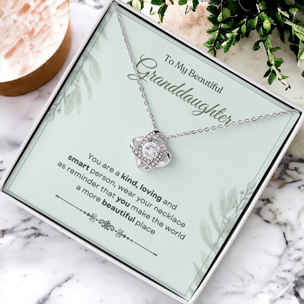 To My Granddaughter Love Knot Necklace – You Are a Kind Soul — product image 22