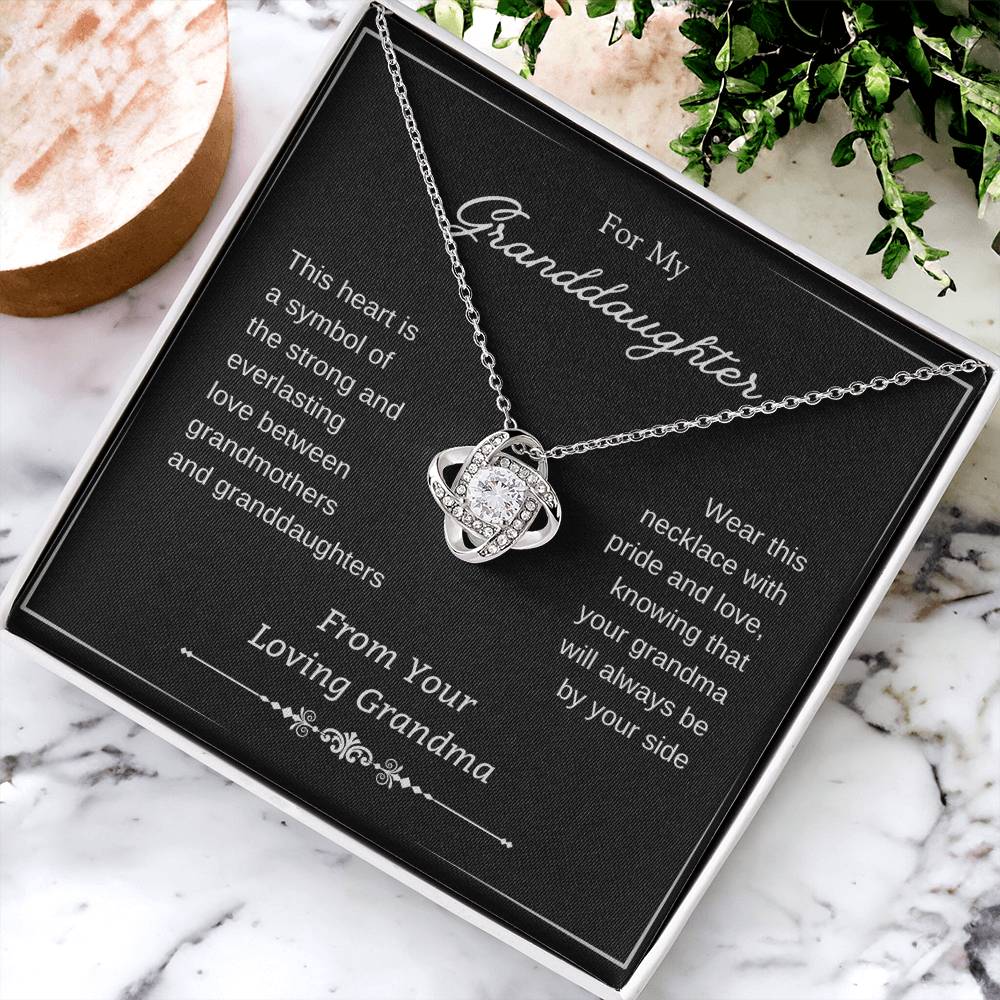 To My Granddaughter Love Knot Necklace – A Heart Full of Love — product image 21