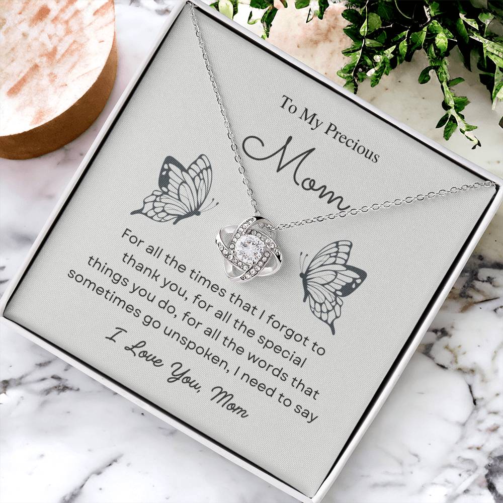 To My Mom Love Knot Necklace – Words That Go Unspoken