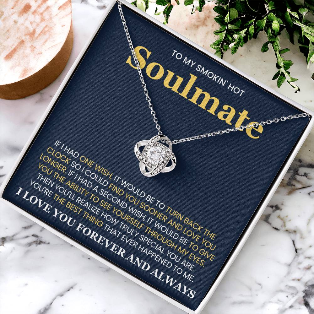 To My Smokin' Hot Soulmate Love Knot Necklace – Love You Longer — product image 4