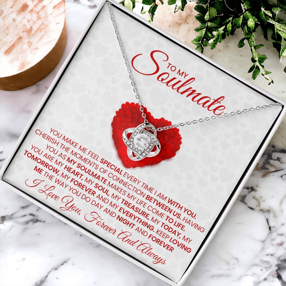 To My Soulmate Love Knot Necklace – My Today, Tomorrow & Forever — product image 4