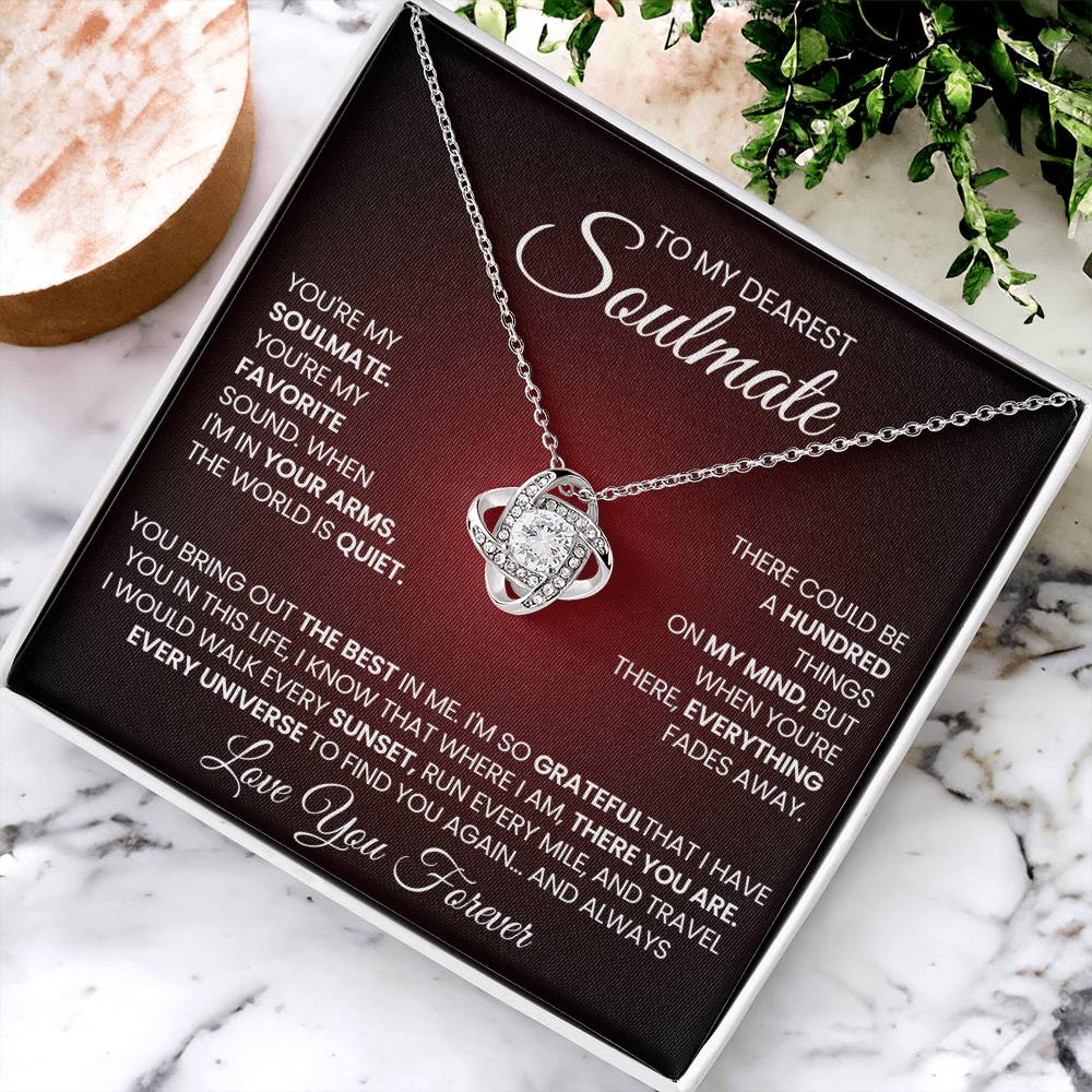 To My Dearest Soulmate Love Knot Necklace – My Favorite Sound — product image 4