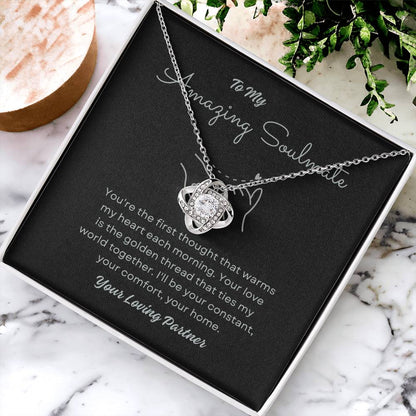 To My Amazing Soulmate Love Knot Necklace – My Constant