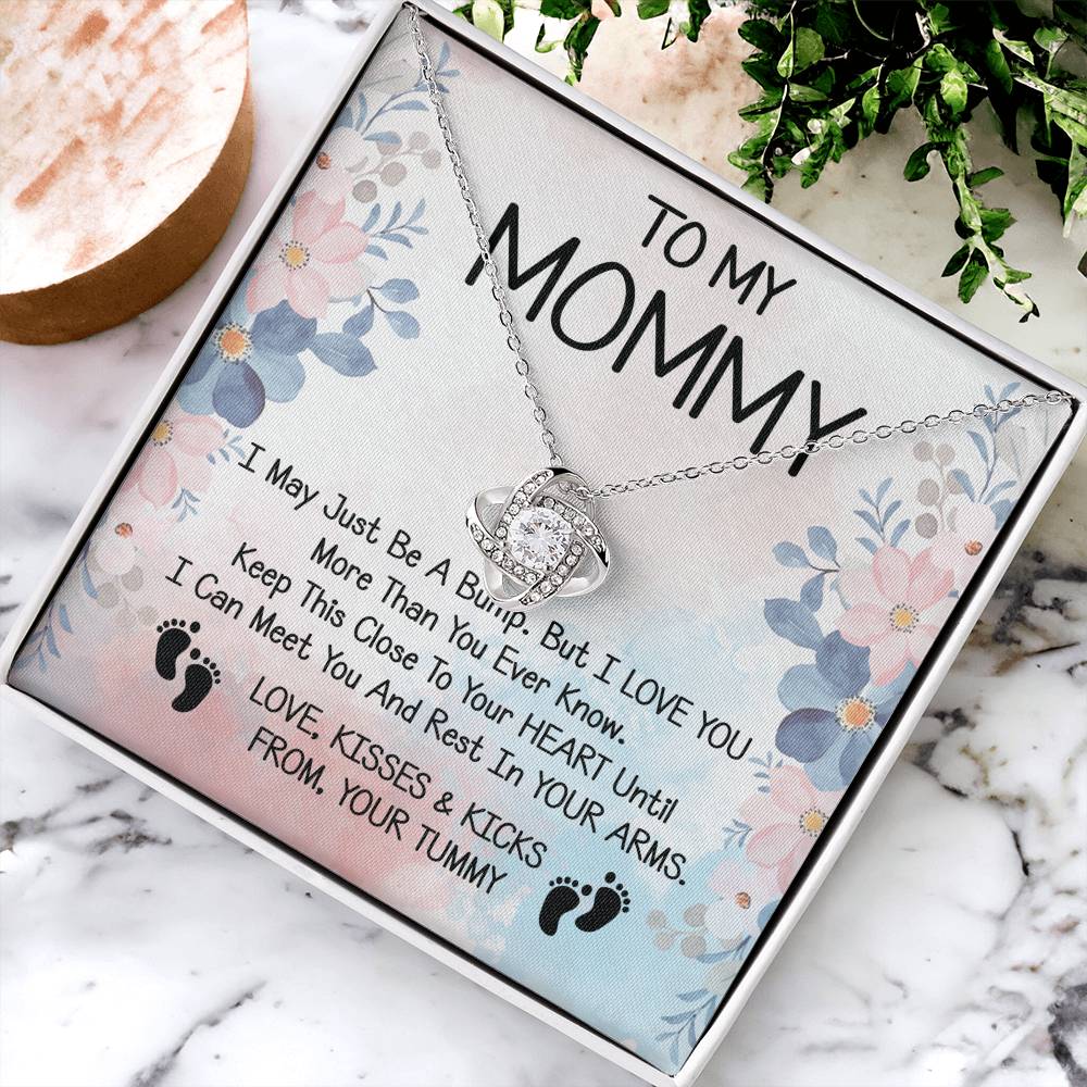 To My Mommy Gift Love Knot Necklace With Beautiful Message Card for Ne