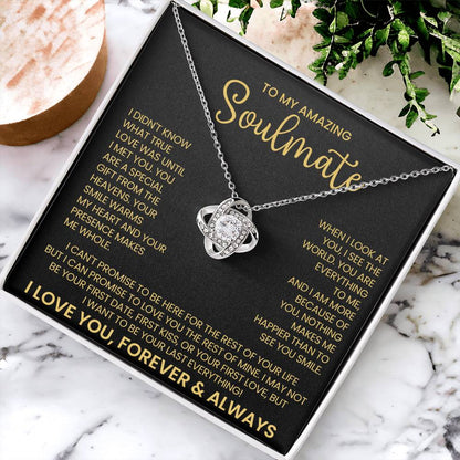 To My Amazing Soulmate Love Knot Necklace – Gift From Heaven — product thumbnail 4