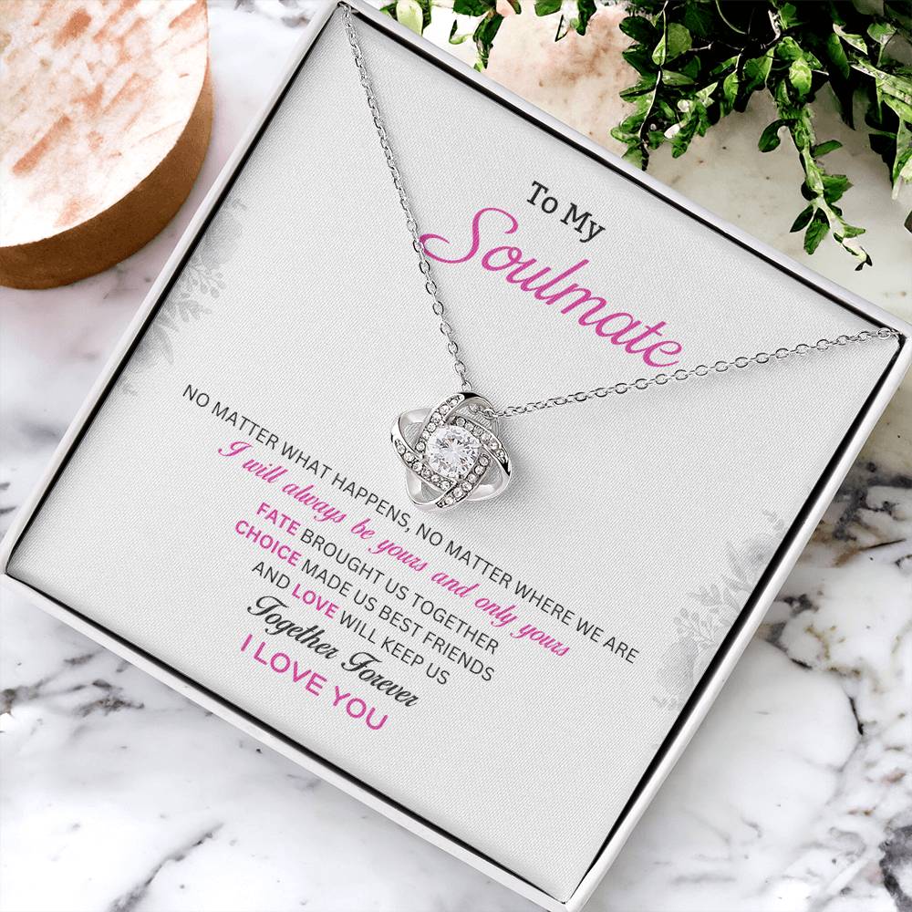 To My Soulmate Love Knot Necklace – Together Forever