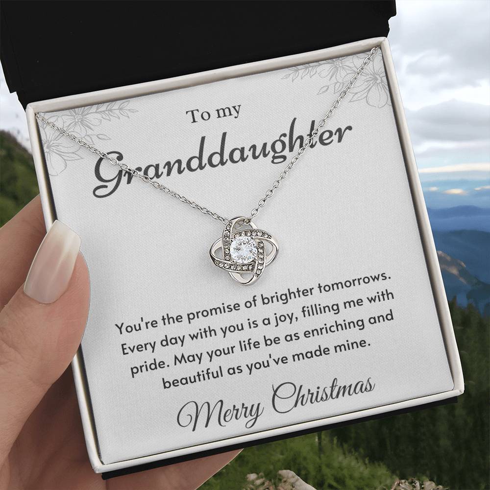 To My Granddaughter Love Knot Necklace – Brighter Tomorrows — product image 4