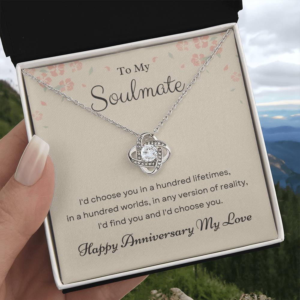 Anniversary Love Knot Necklace for Soulmate – Choose You Always