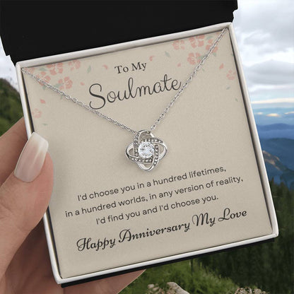 Anniversary Love Knot Necklace for Soulmate – Choose You Always