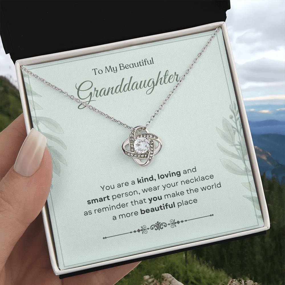 To My Granddaughter Love Knot Necklace – You Are a Kind Soul — product image 23