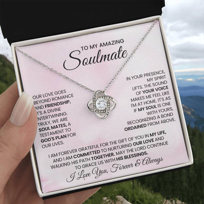 To My Amazing Soulmate Love Knot Necklace – Divine Soulmates — product thumbnail 5