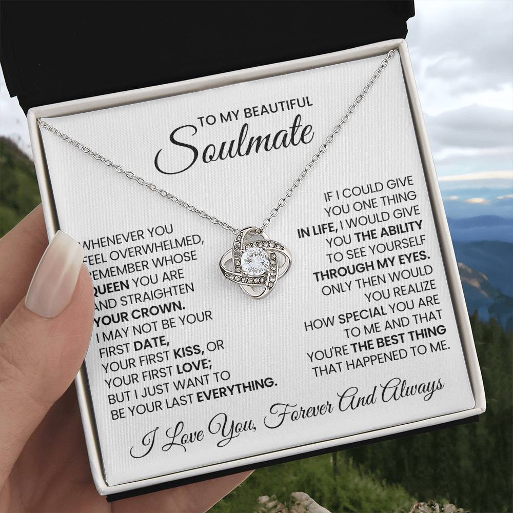 To My Beautiful Soulmate Love Knot Necklace – Straighten Your Crown — product image 5