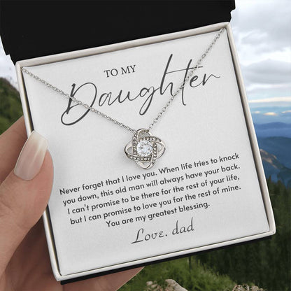 To My Daughter Love Knot Necklace – Never Forget I Love You — product thumbnail 5