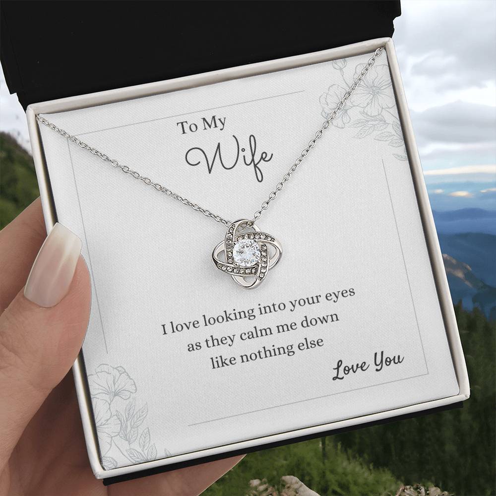 To My Wife Love Knot Necklace – Your Calm & Comfort