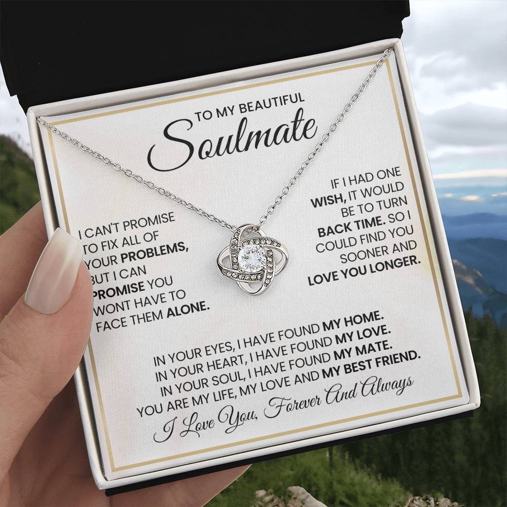 To My Beautiful Soulmate Love Knot Necklace – My Home and Love — product image 5