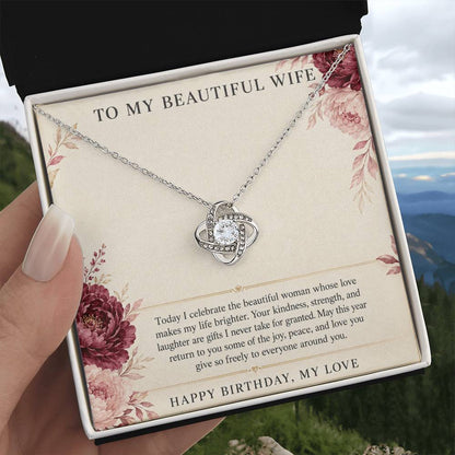 Love Knot Necklace for Wife – Birthday Love for My Beautiful Wife — product thumbnail 5