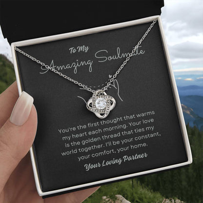 To My Amazing Soulmate Love Knot Necklace – My Constant
