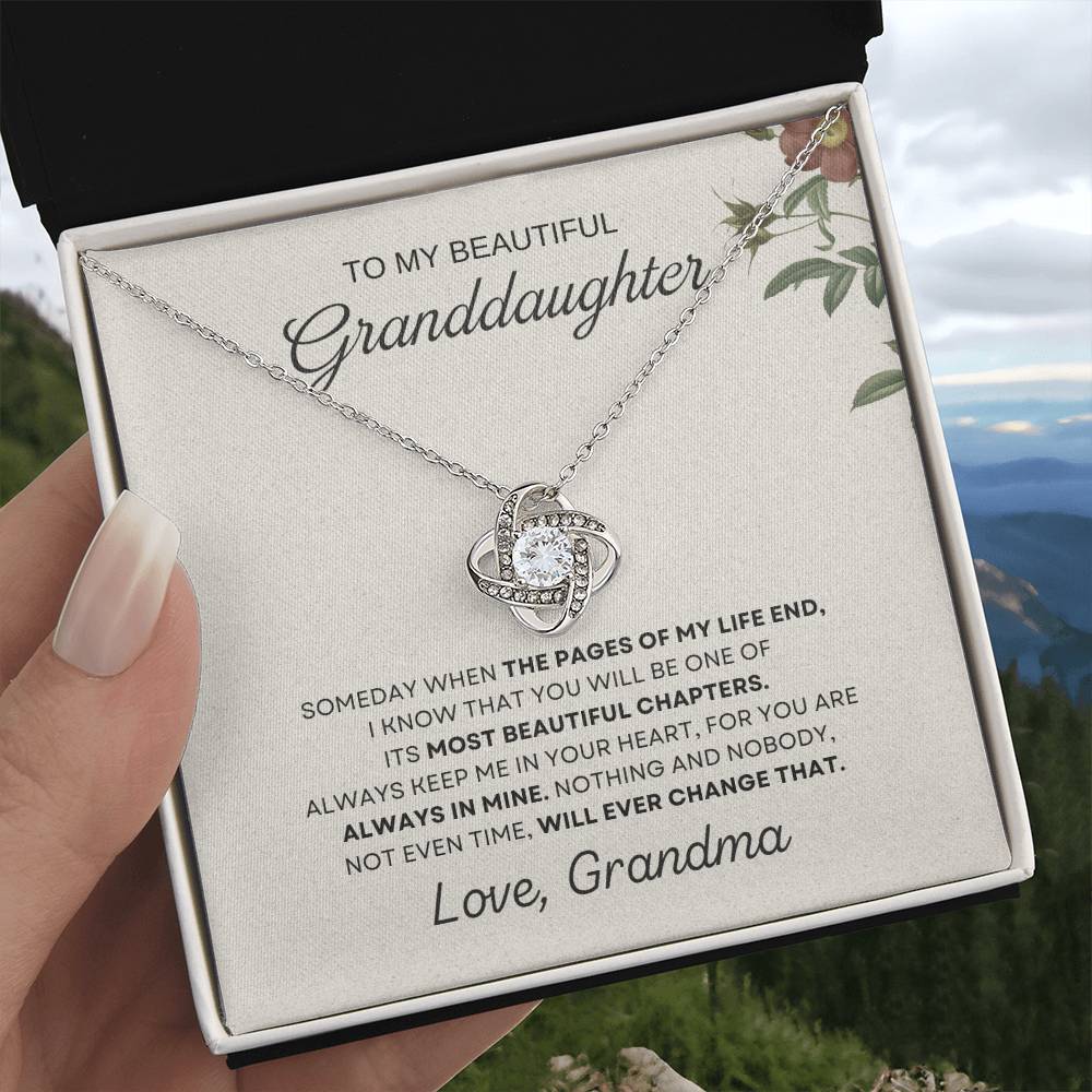 To My Beautiful Granddaughter Love Knot Necklace – My Beautiful Chapter — product image 5