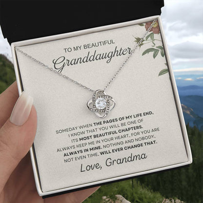 To My Beautiful Granddaughter Love Knot Necklace – My Beautiful Chapter — product thumbnail 5