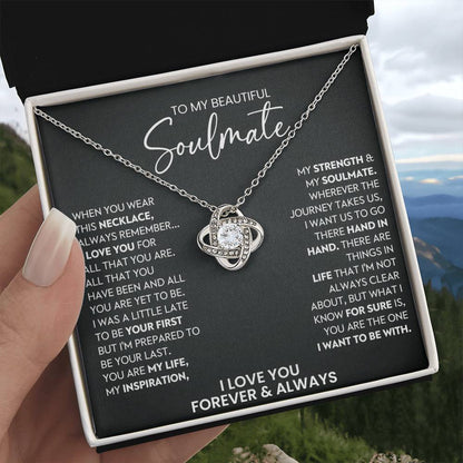 To My Beautiful Soulmate Love Knot Necklace – All That You Are — product thumbnail 5