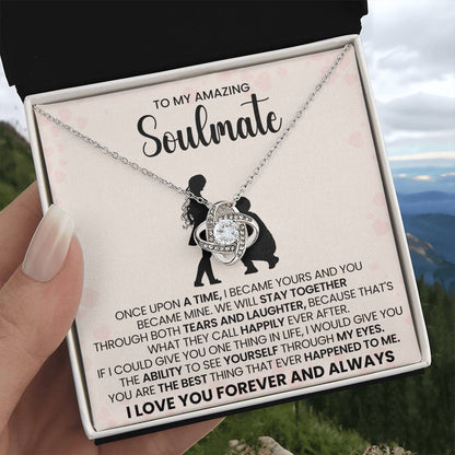 To My Amazing Soulmate Love Knot Necklace – Happily Ever After Love — product thumbnail 5