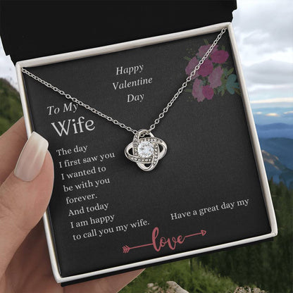 Valentine's Love Knot Necklace for Wife – The Day I First Saw You