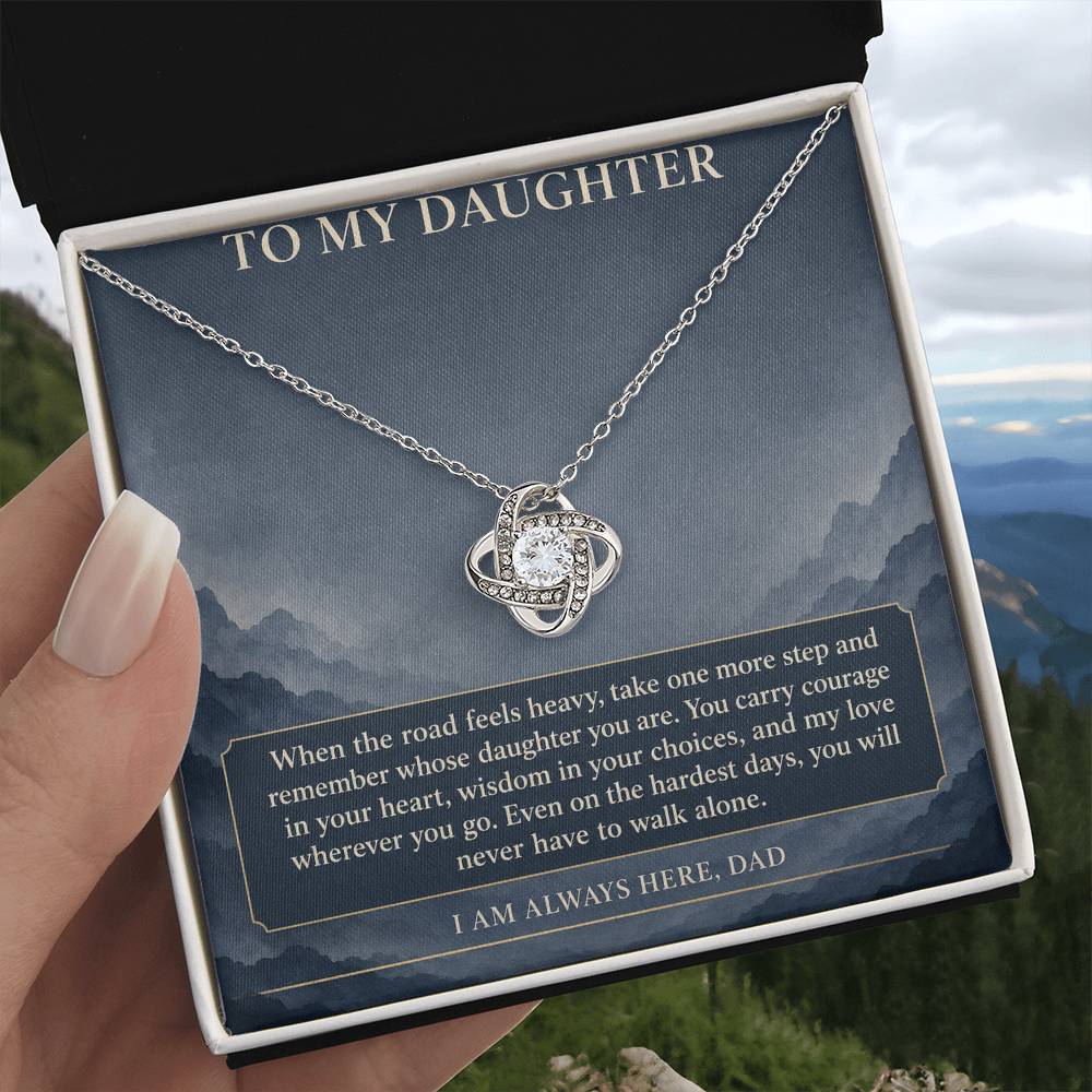 Love Knot Necklace for Daughter from Dad – You Are Enough — product image 5