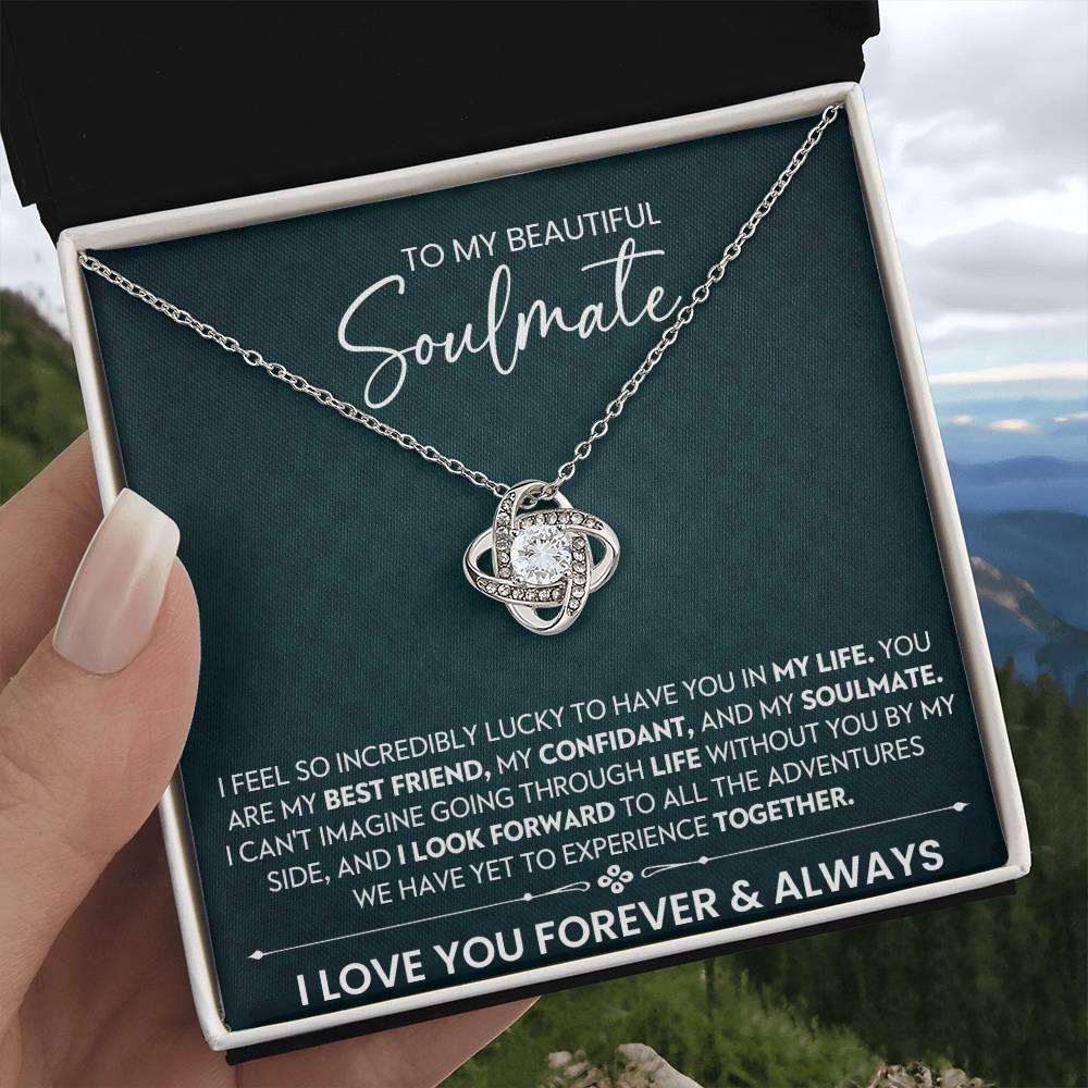 To My Beautiful Soulmate Love Knot Necklace – Life Adventures Together — product image 5